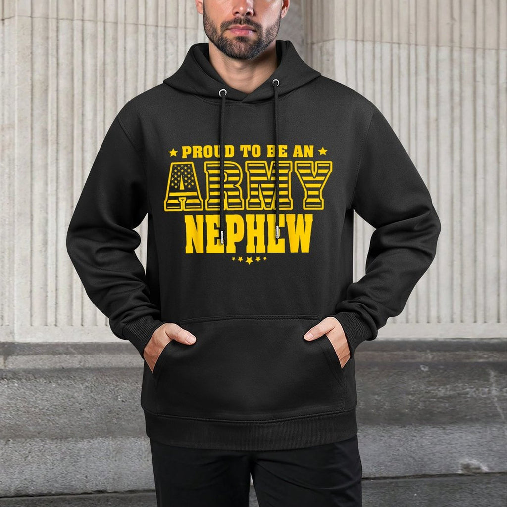 Proud To Be An Army Nephew - US Pride Military Family Medium-Weight Fabric Hoodie