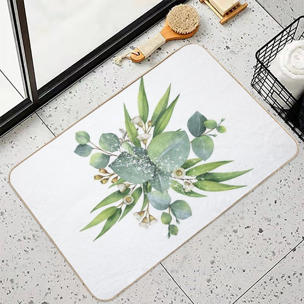 Green Leaves  Pet-Safe Bath Mat