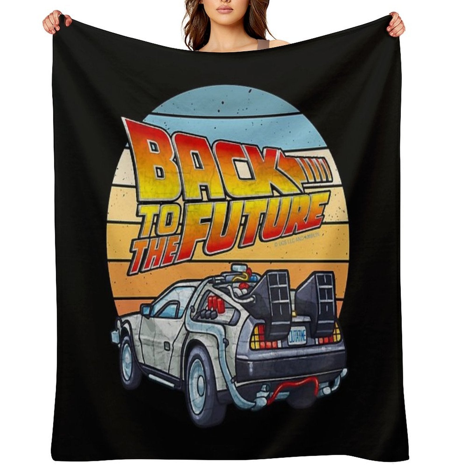 Back to The Future - DMC DeLorean Eco-conscious Throw Blanket
