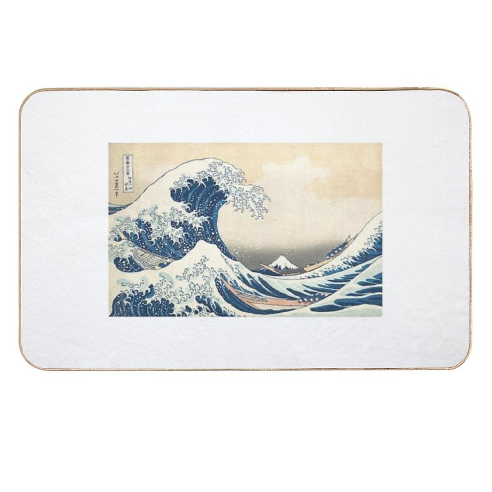 The Great Wave  Easy Maintenance Bath Mat