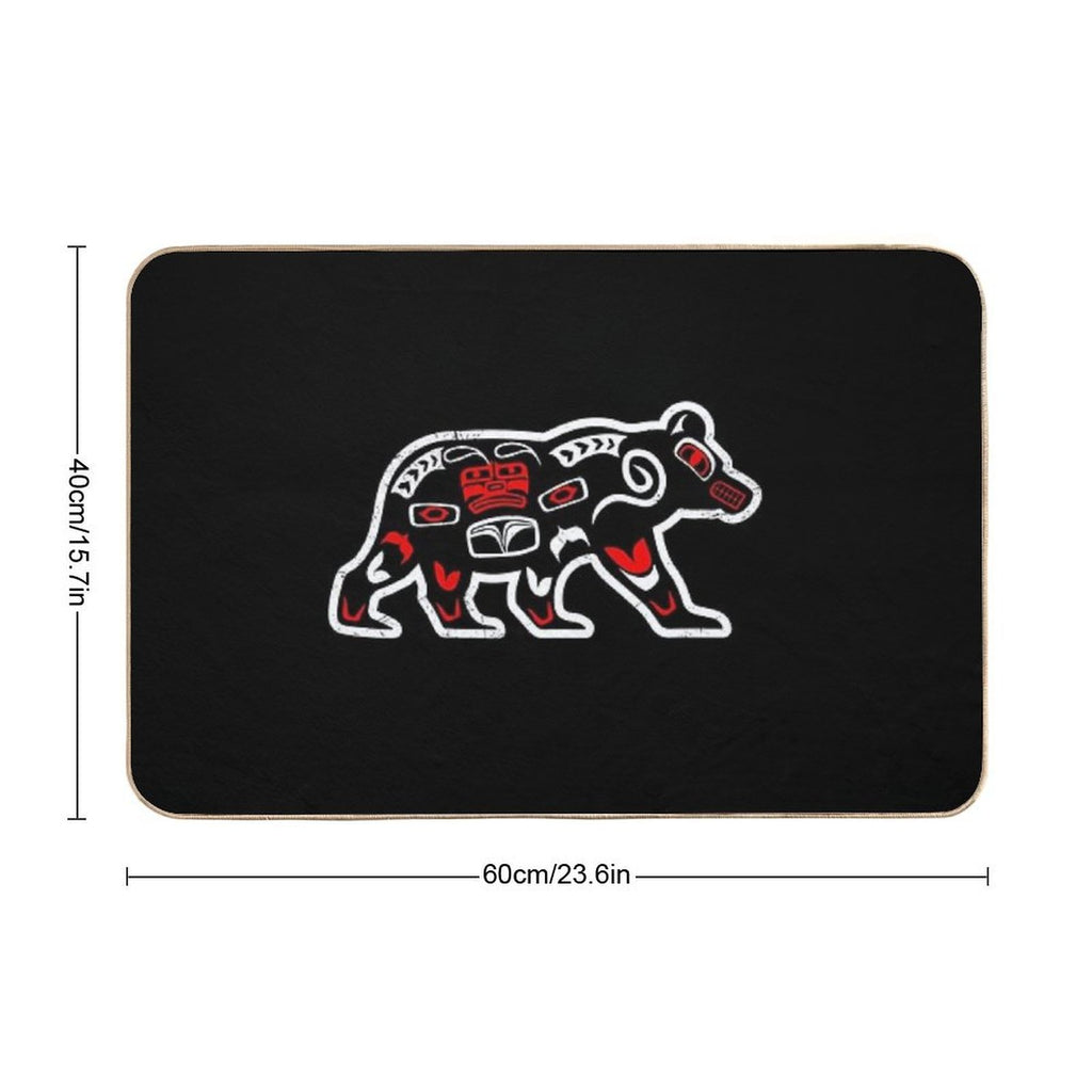 Haida Bear Funny Gift Idea  High-Traffic Bath Mat
