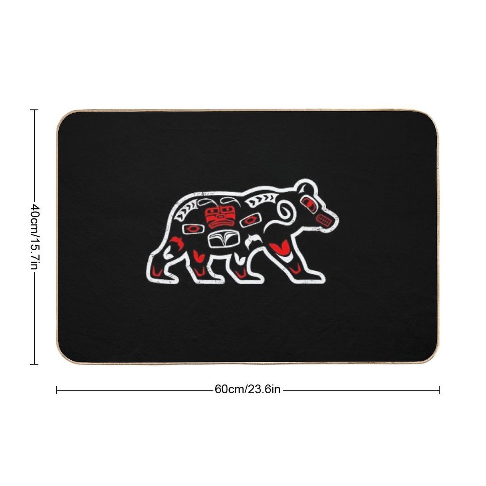 Haida Bear Funny Gift Idea  High-Traffic Bath Mat