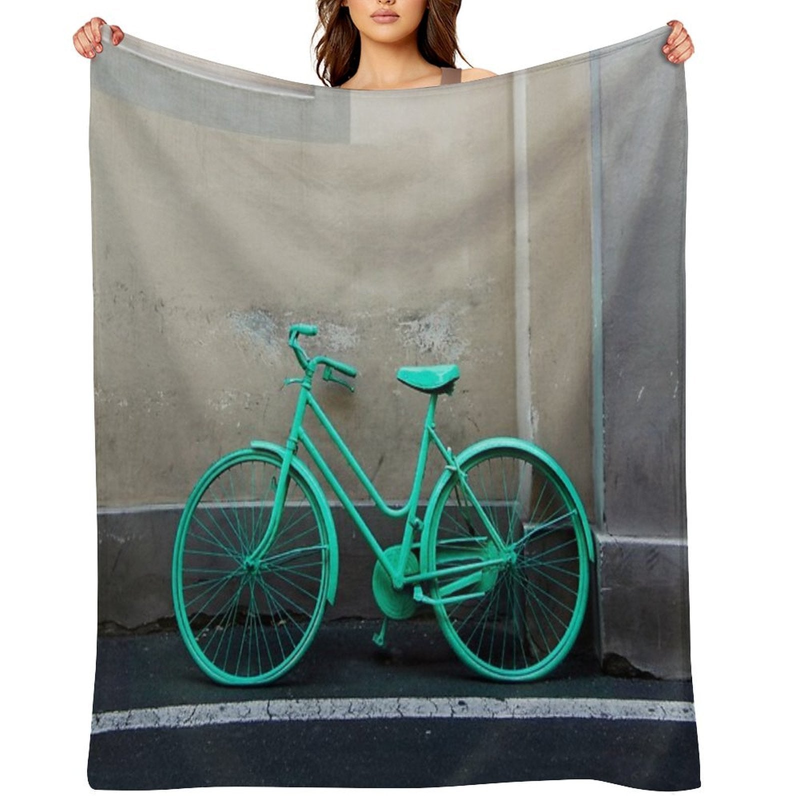 Green Cycle Wrinkle-free Throw Blanket