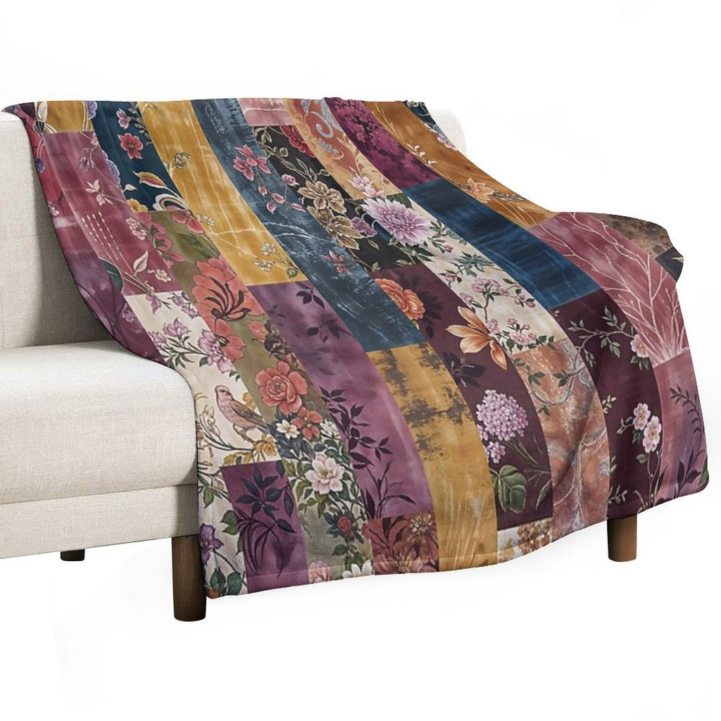 Gypsy Souk Patchwork Velvety-soft Throw Blanket