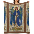 St Gabriel Angel Catholic Saint Archangel Easy Care Throw Blanket