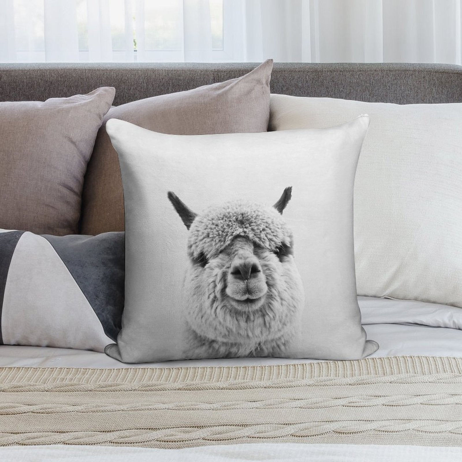 Alpaca Soft Washable Throw Pillow