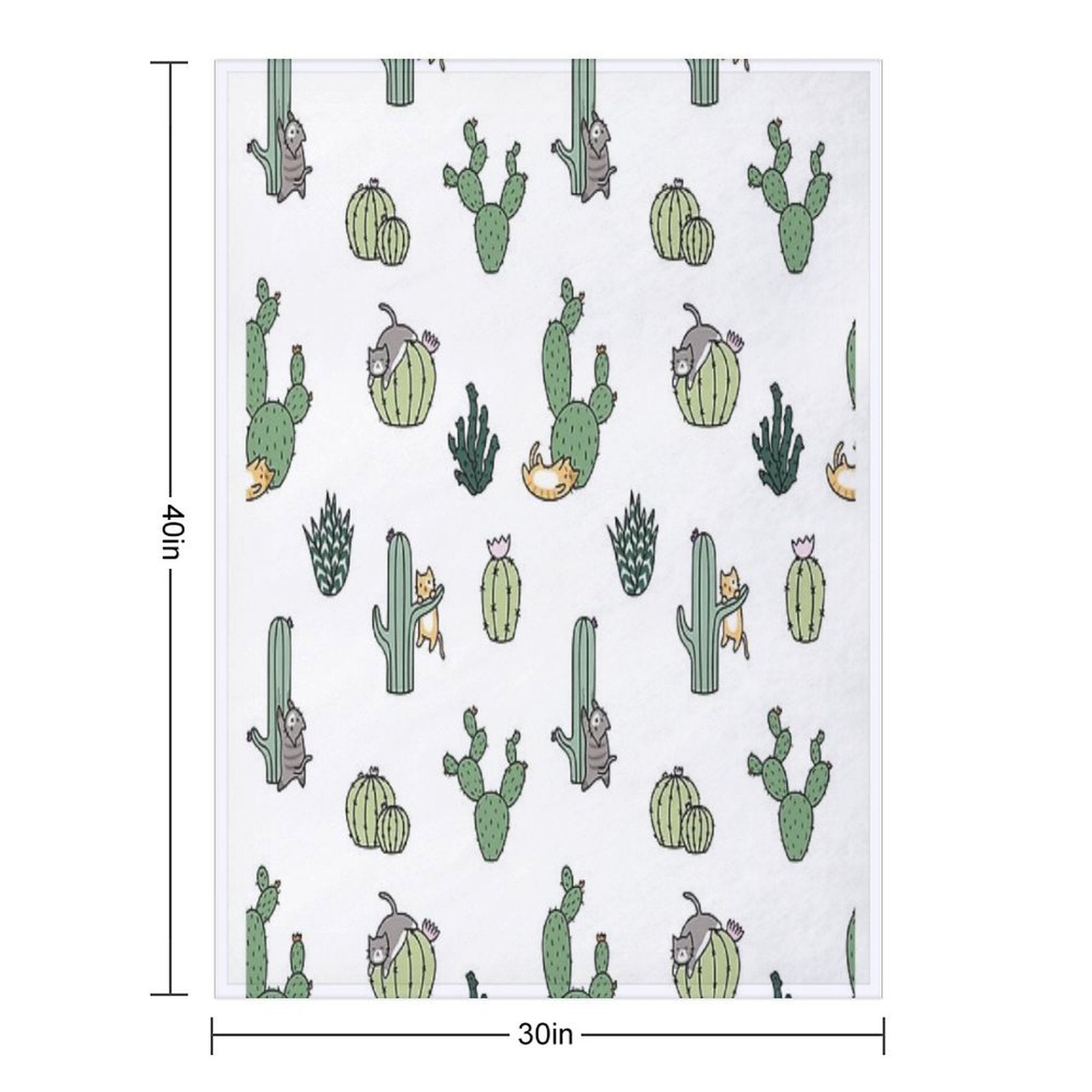 Cacti Cats Multi-functional Throw Blanket