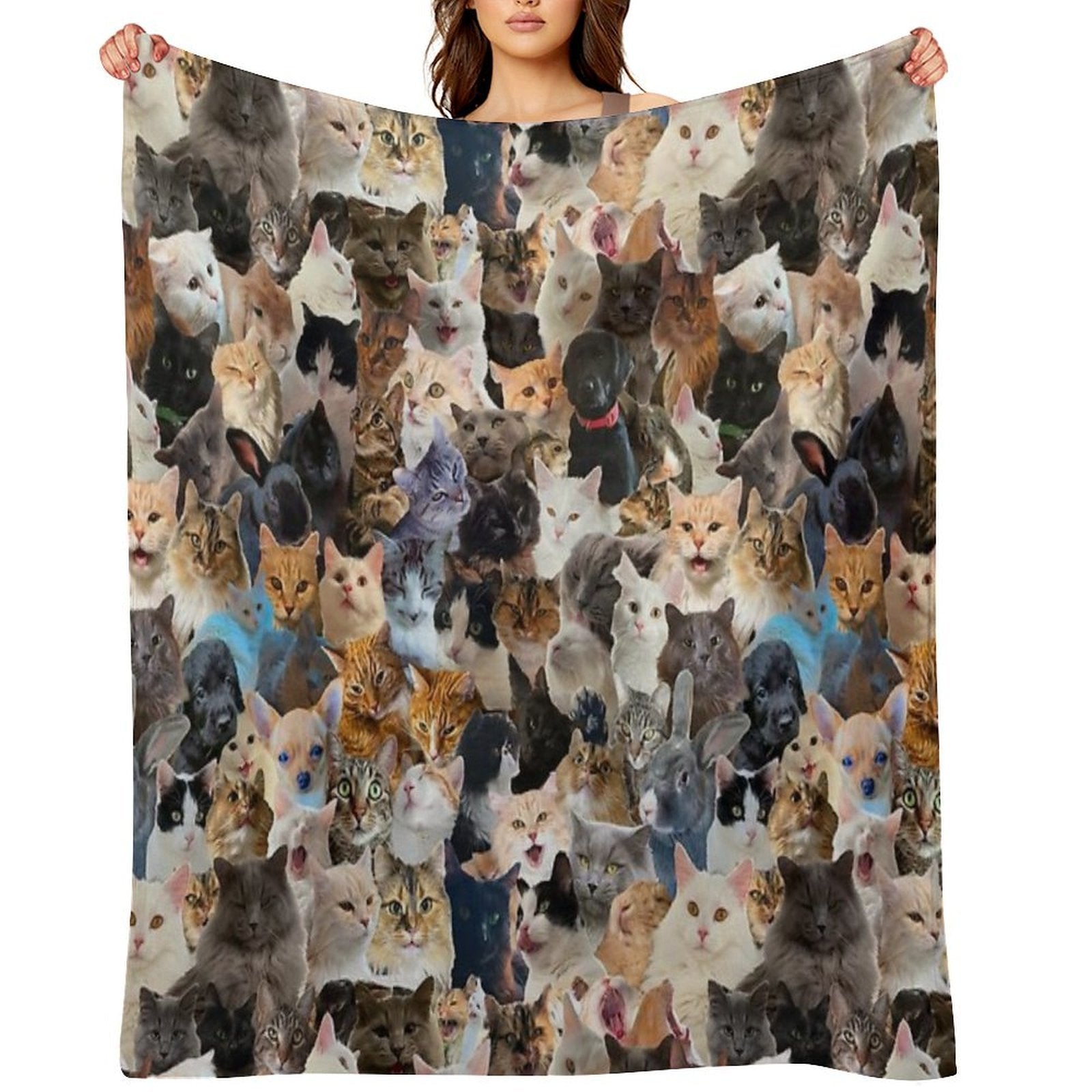 Maximalistic Animal Lover Pattern Premium Throw Blanket