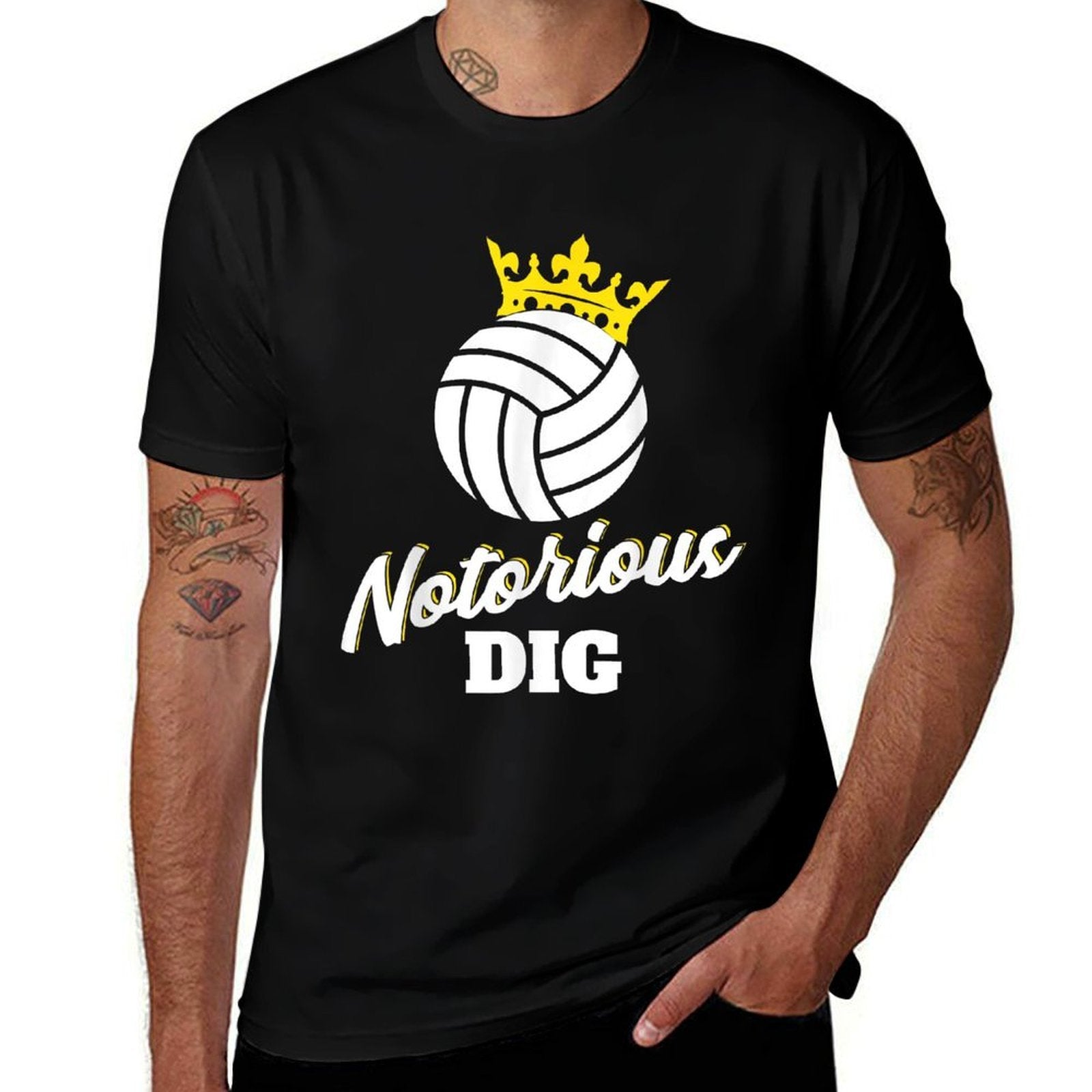 Notorious DIG Volleyball Player Crown Ball Sports  Vintage-inspired T-Shirt