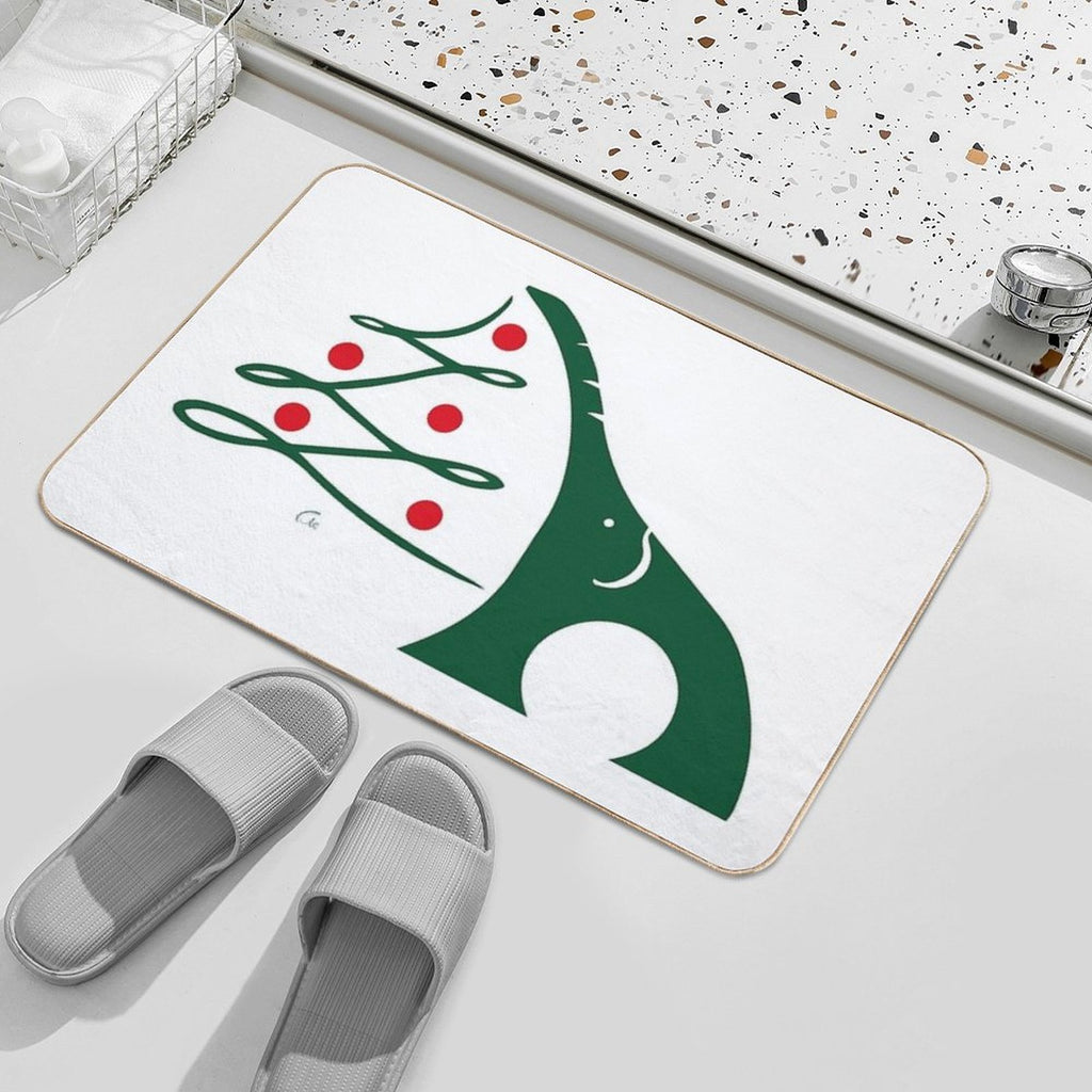 Elephant Christmas 1  Odorless Bath Mat