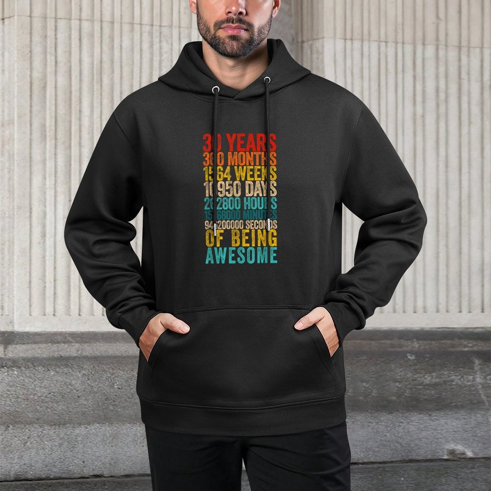 Funny 30th Birthday Old Meter Funny 30 Year Old Gifts Durable Construction Hoodie