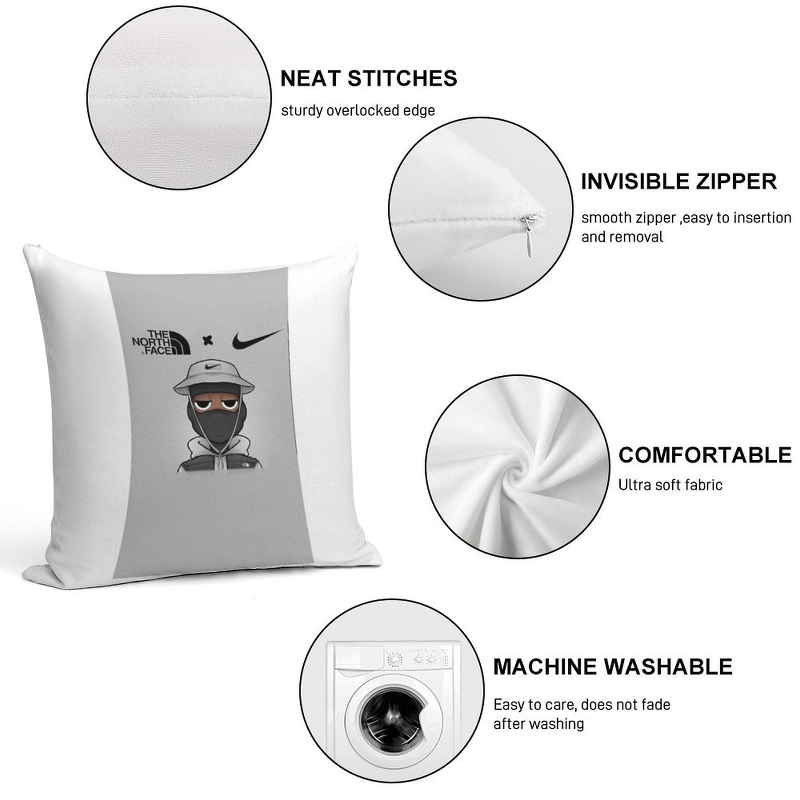 Nike Soft Short Plush Fabric Throw Pillow