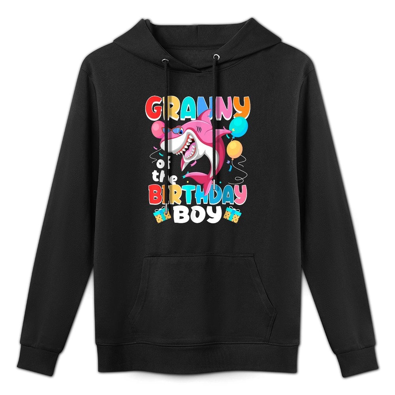 Granny of The Birthday Boy Family Matching Party Shark Moisture-Wicking Hoodie