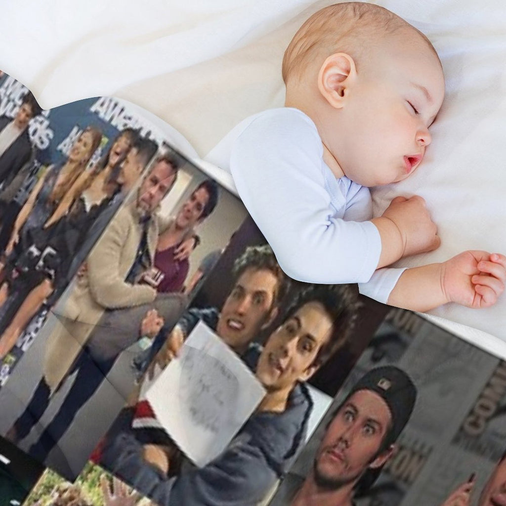 Teen Wolf Collage Eco-conscious Throw Blanket