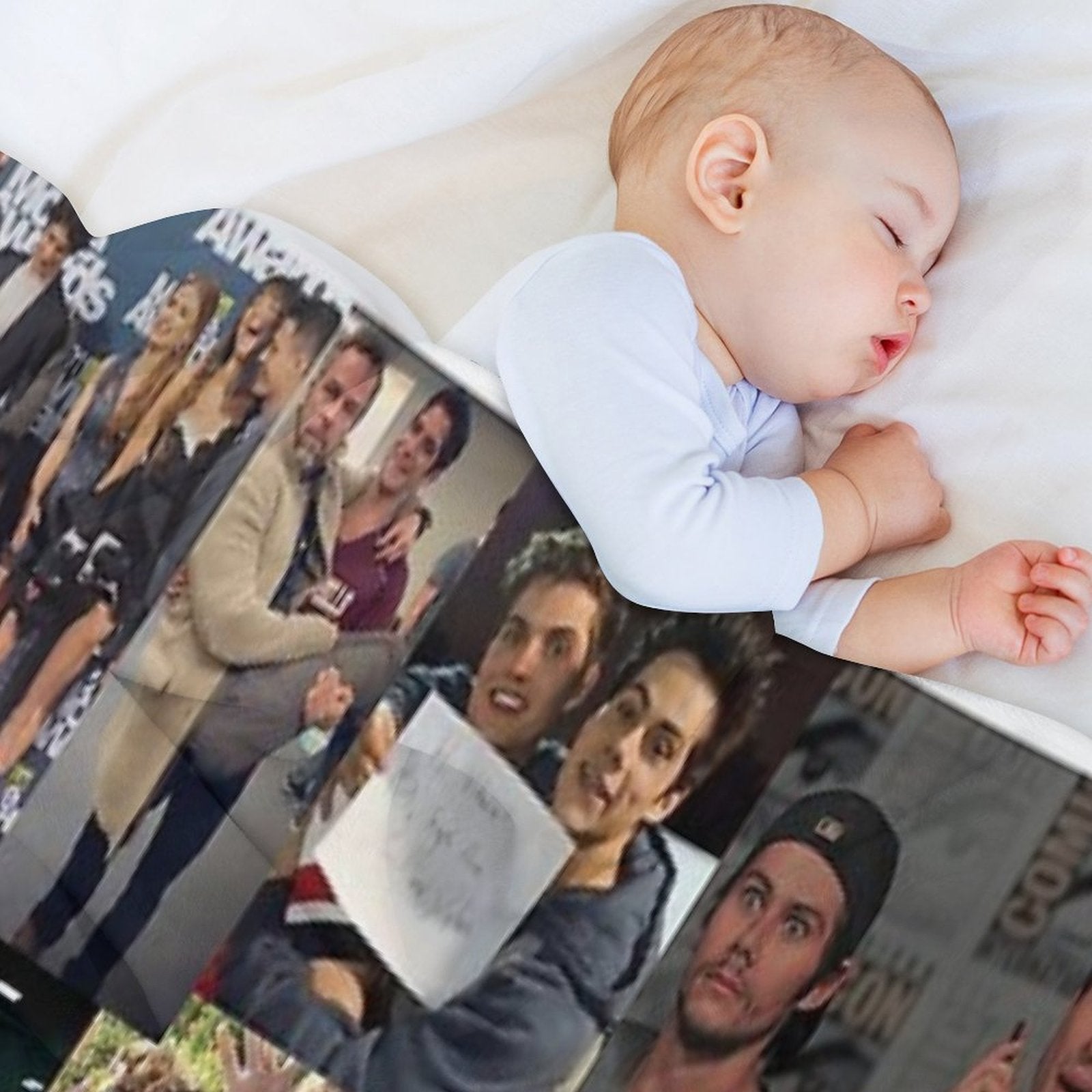 Teen Wolf Collage Eco-conscious Throw Blanket