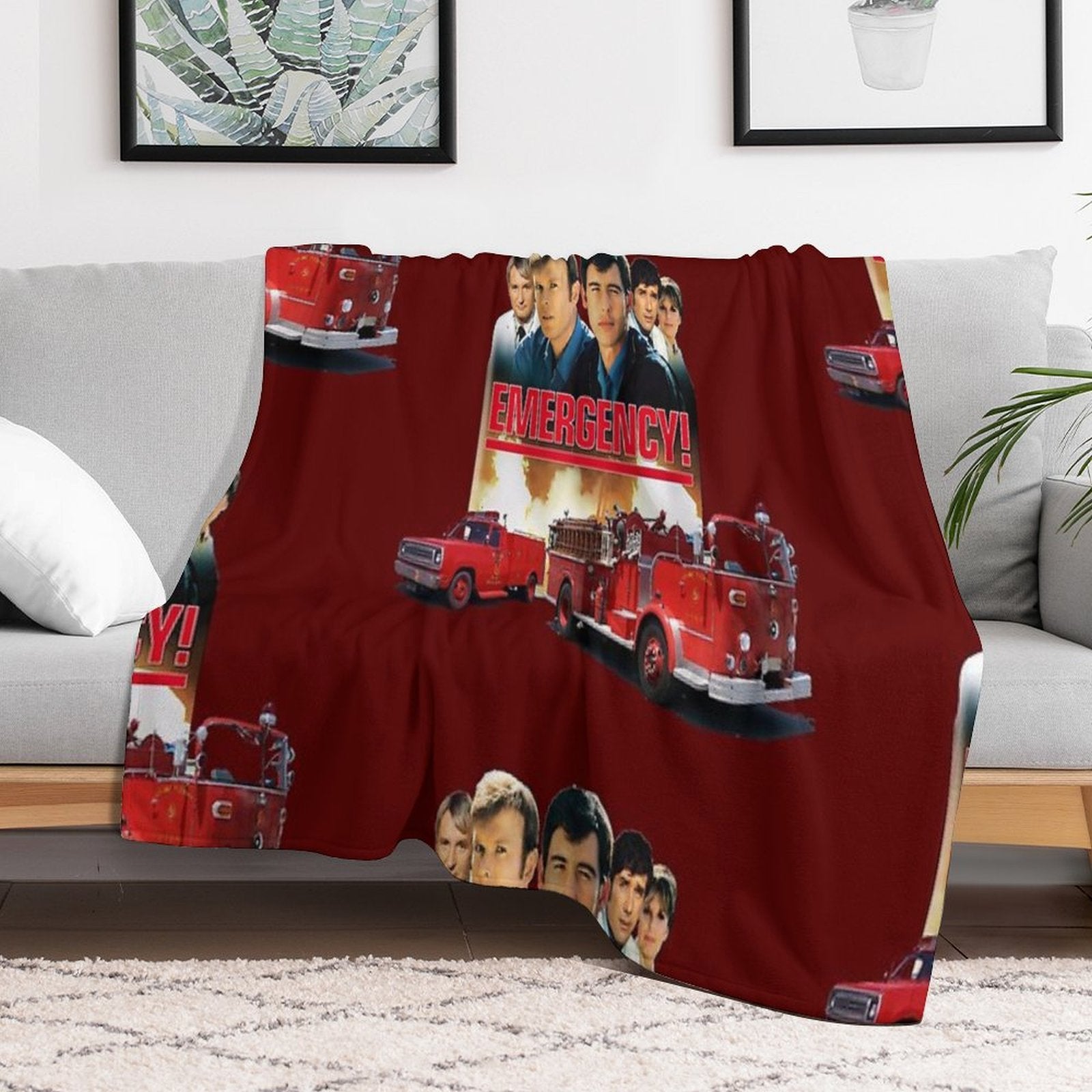 Retro Vintage 70s Medical Drama EMERGENCY! Tribute Quick-dry Throw Blanket