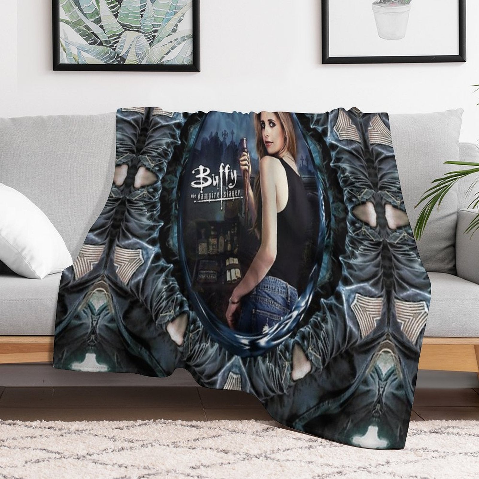 Buffy The Vampire Slayer Sustainable Throw Blanket
