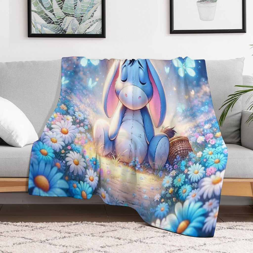 Adorable Eeyore Design Easy Care Throw Blanket