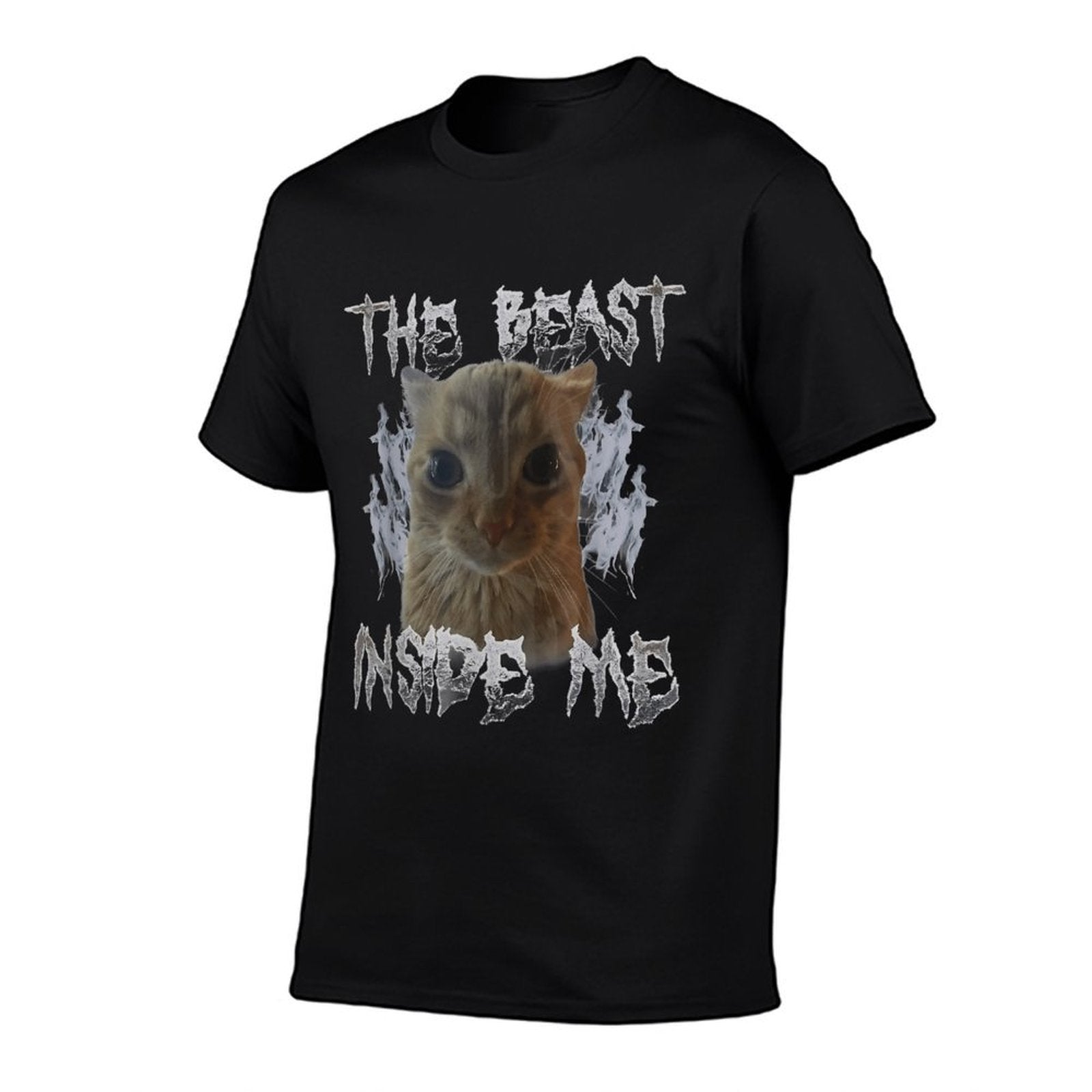 Funny Cat Meme Beast Inside Me Sarcastic Inappropriate Men Women  Graphic-printed T-Shirt