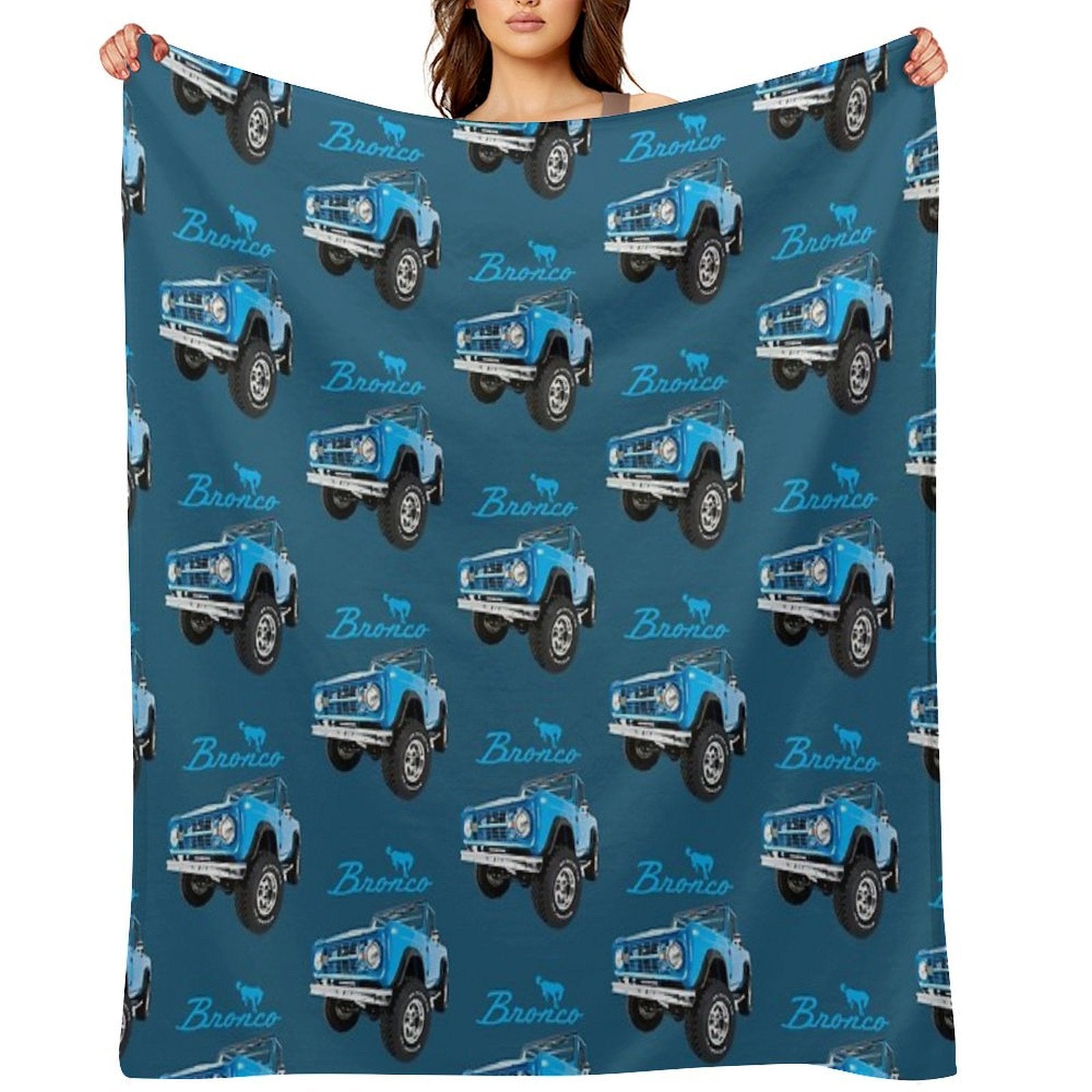 Blue Bronco Retro Bronco Comfort Throw Blanket