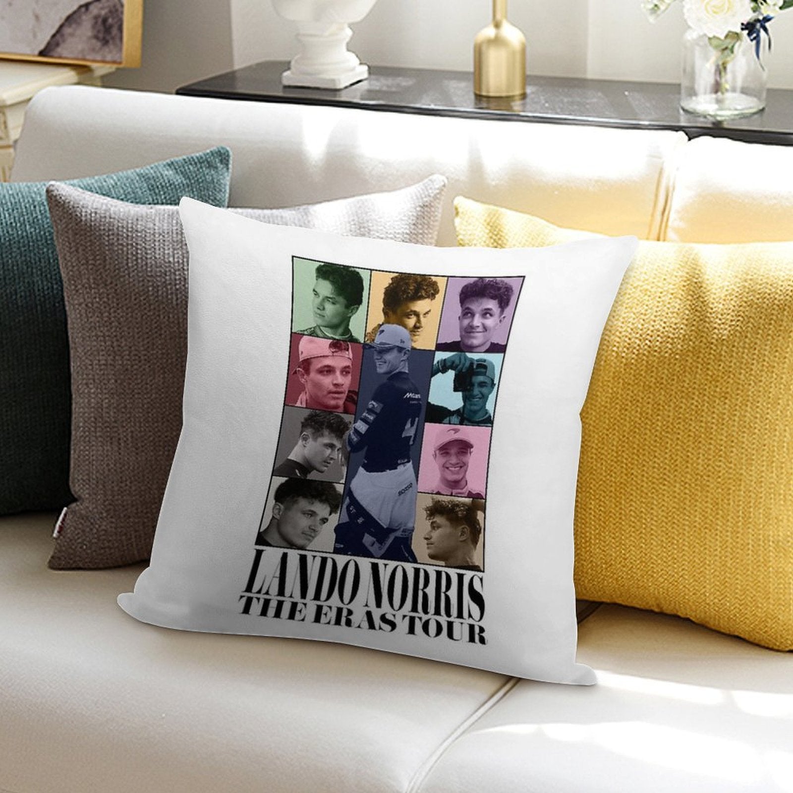 Lando Norris  The Eras Tour Soft Easy Maintenance Throw Pillow
