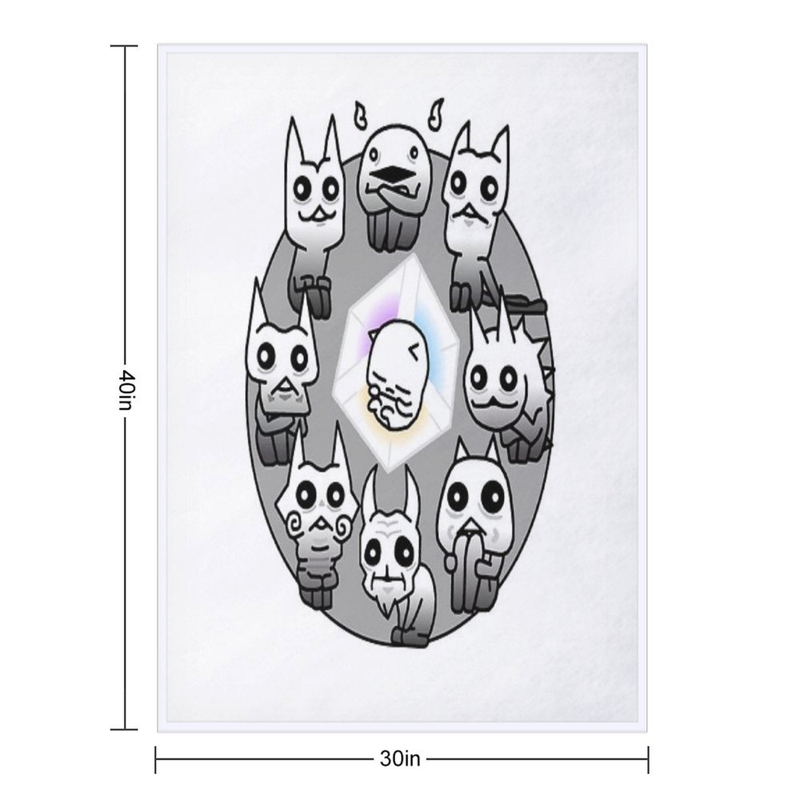 Battle Cats Nekoluga Mural Comfort Throw Blanket
