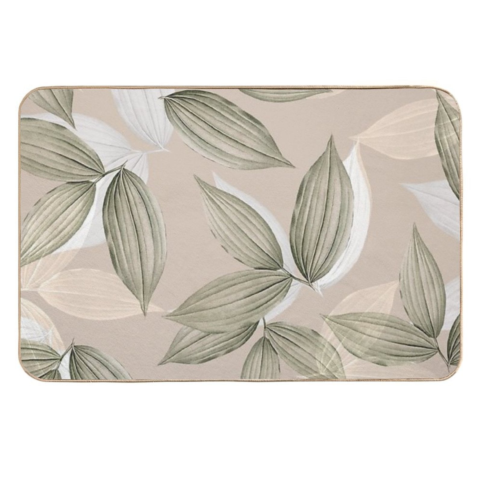 Tropical Leaves  Odorless Bath Mat