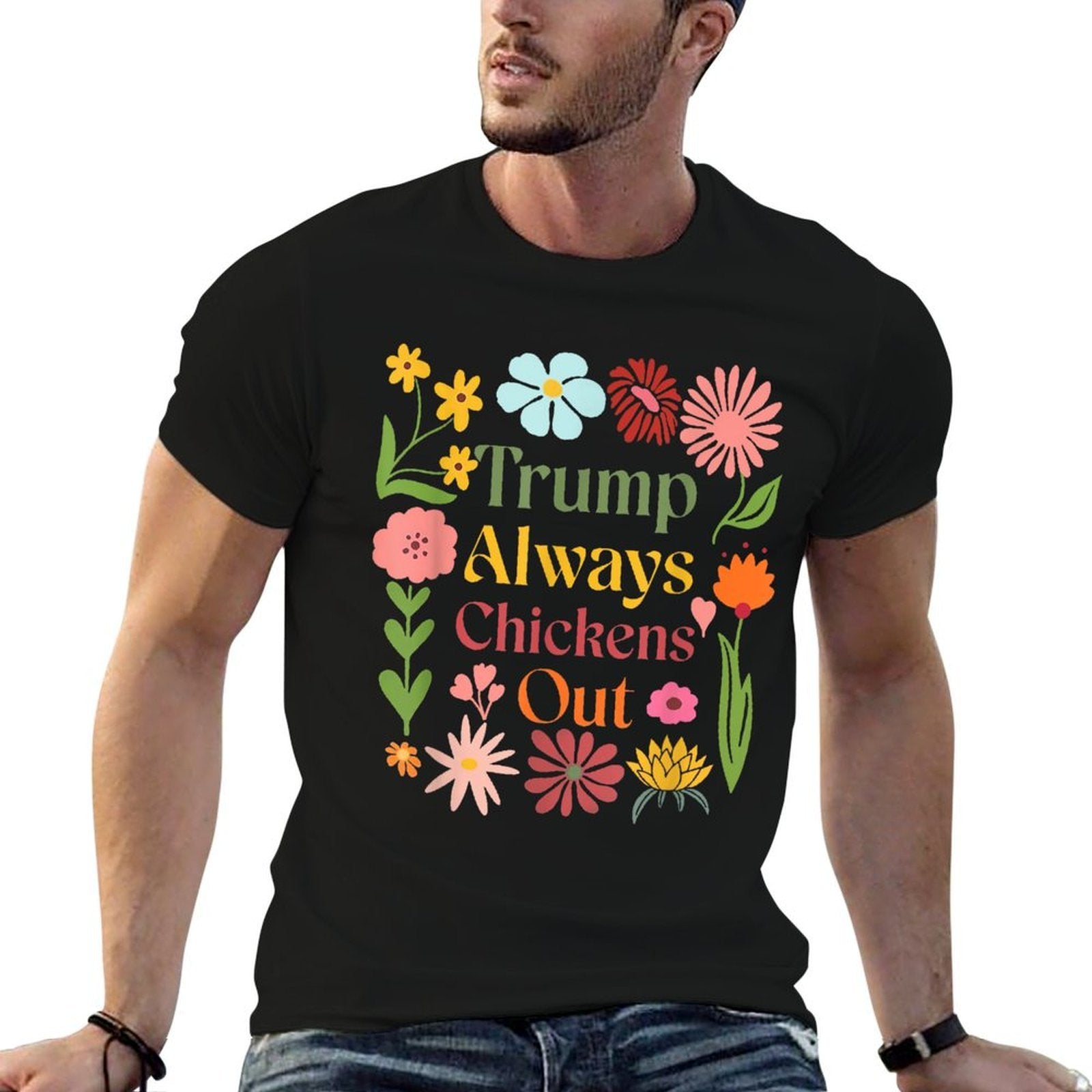 Trumps Always Chicken Out Taco America Vintage  Cotton T-Shirt