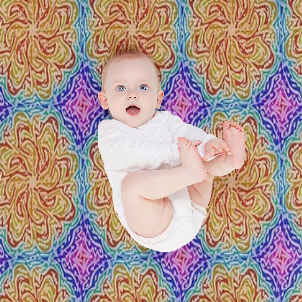 Rainbow Mandela Easy Care Throw Blanket