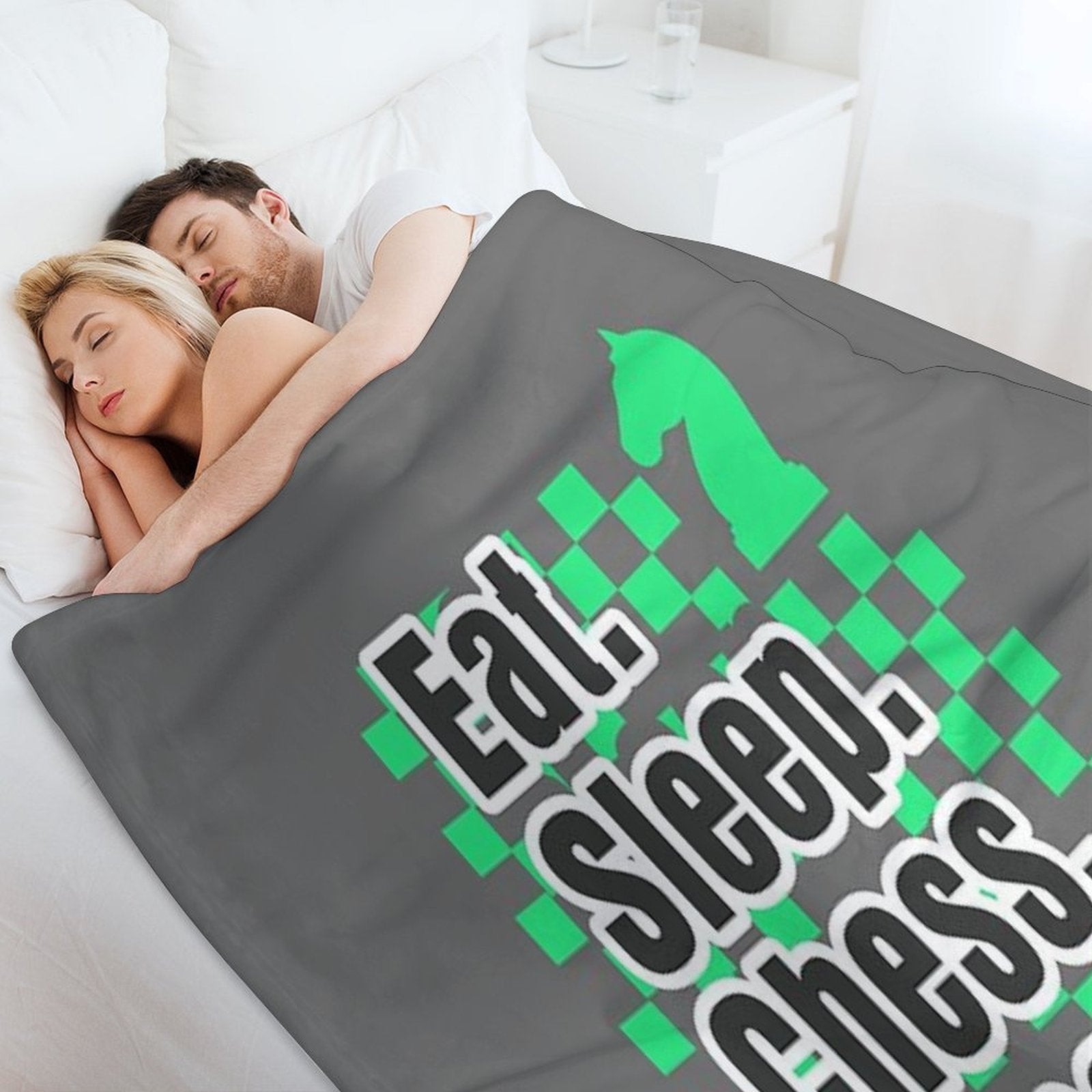 Boys Chess Eat Sleep Chess Repeat Gift Gift-ready Throw Blanket