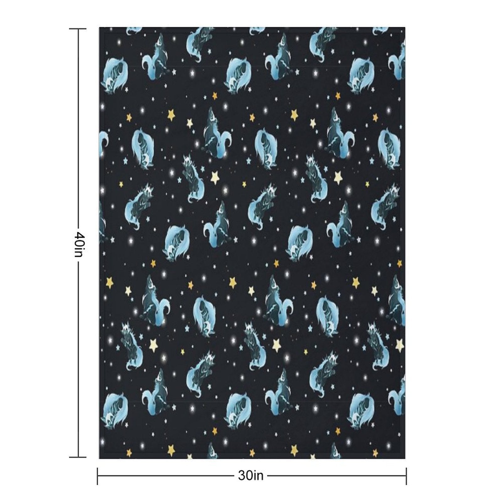 Cosmic Wolf Shrink-resistant Throw Blanket