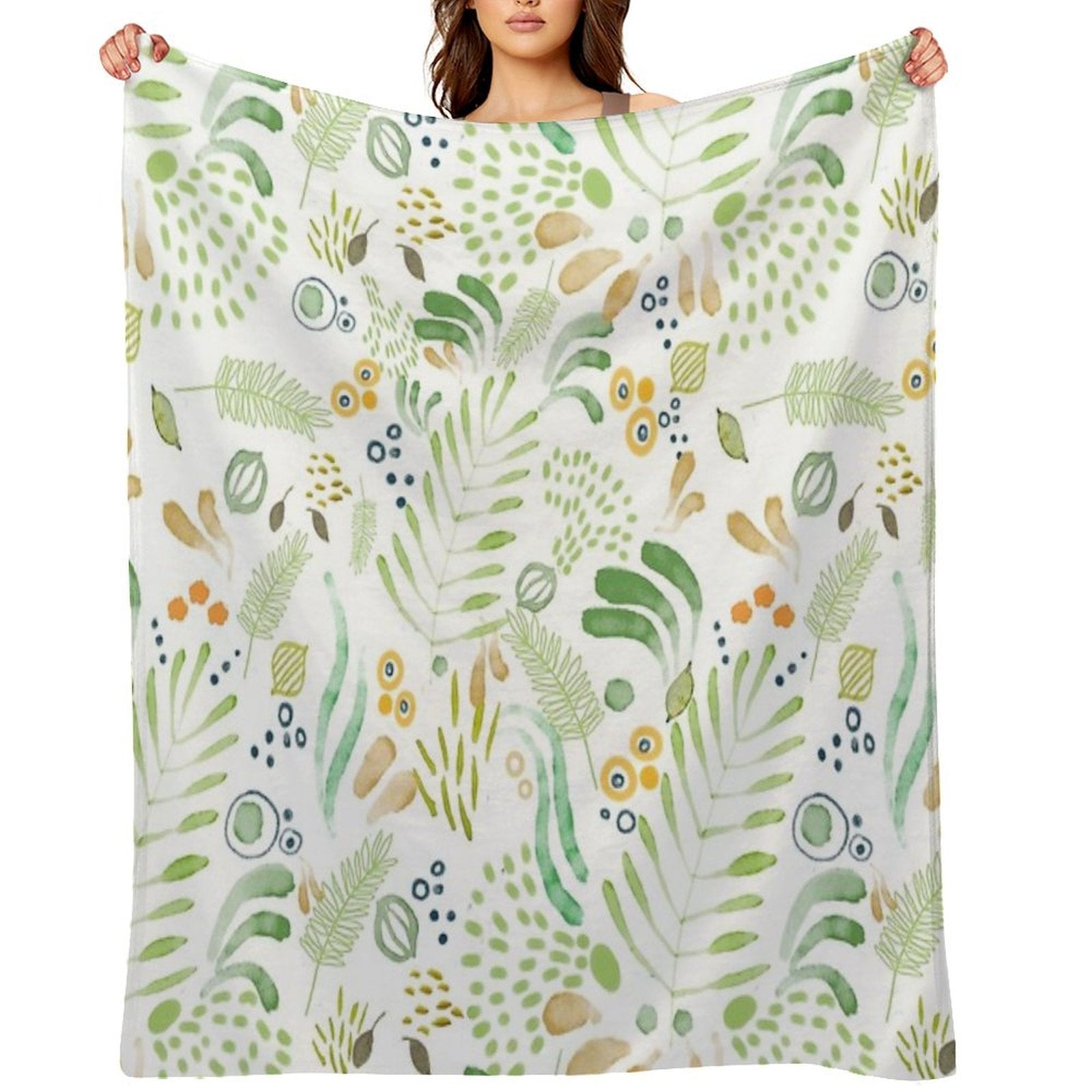 Lovely Green Quick-dry Throw Blanket