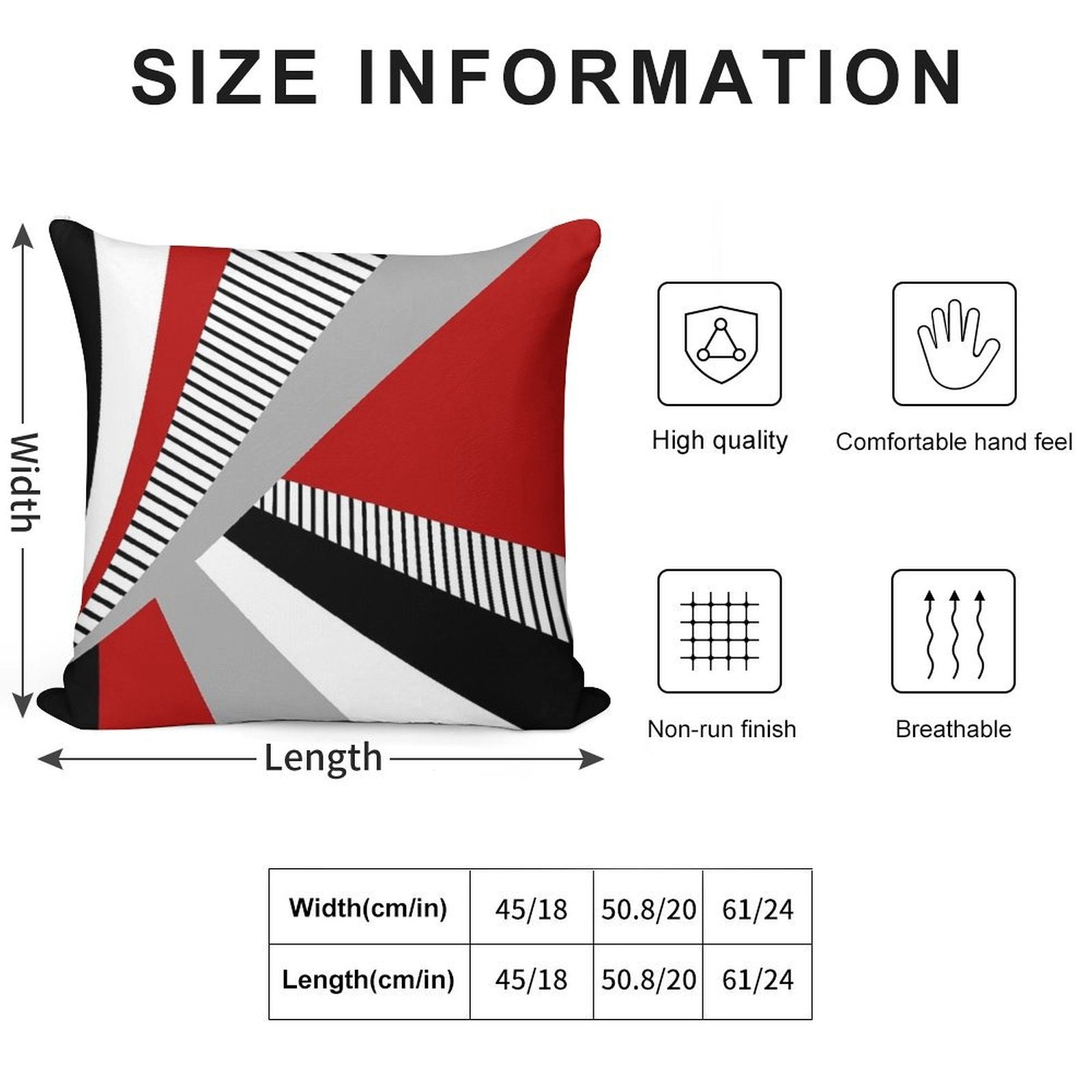 Colorful Geometry Soft Washable Throw Pillow