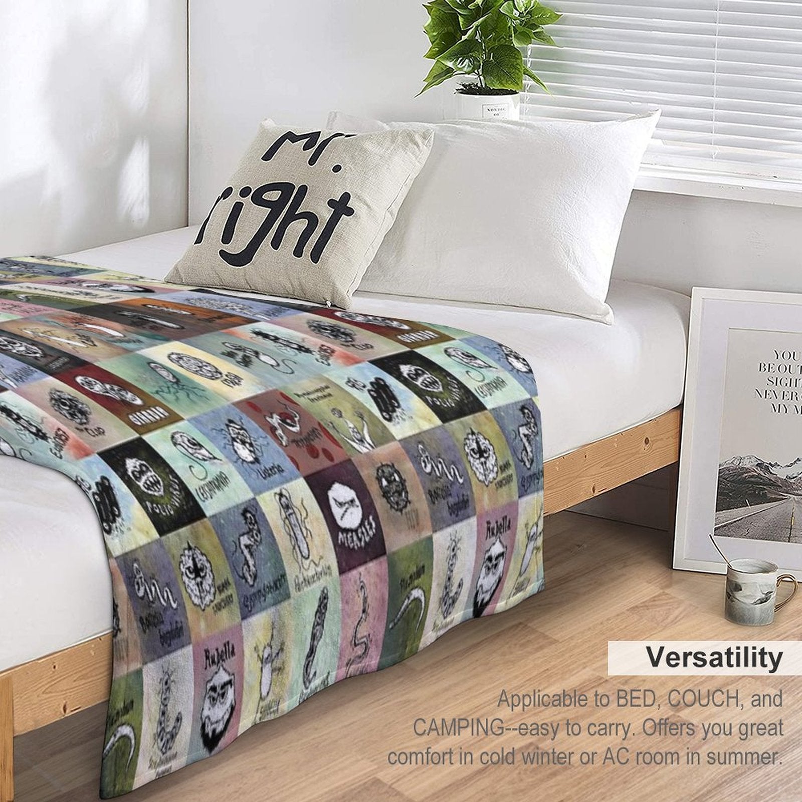 Pathogens - Gotta Catch Them All Versatility Throw Blanket