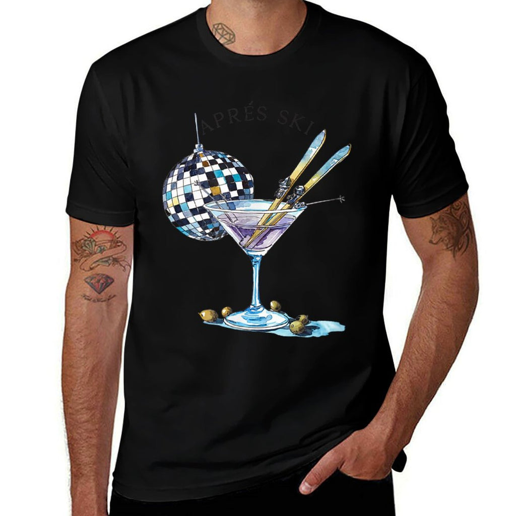 Après Ski Martini Winter Sport Christmas  Fade-proof Color T-Shirt