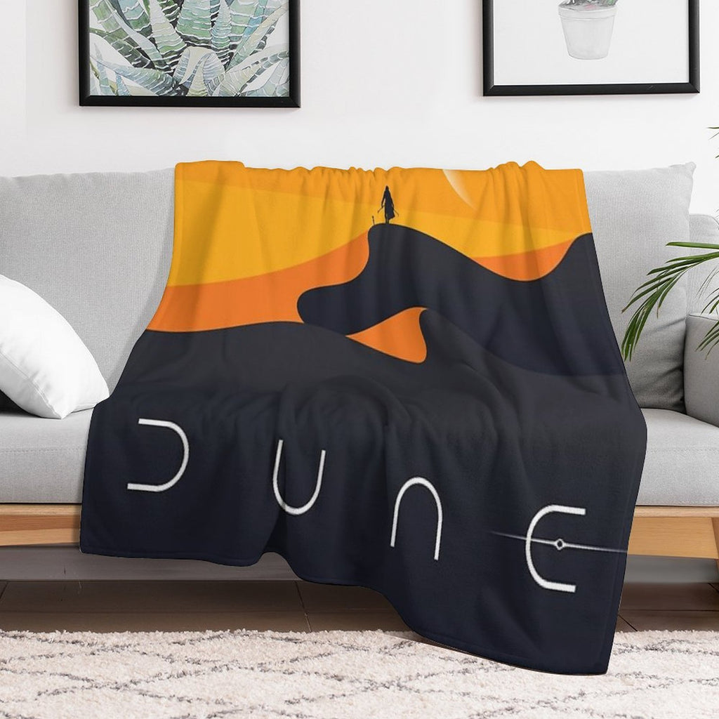 Dune 2021, Arrakis Poster Eco-conscious Throw Blanket