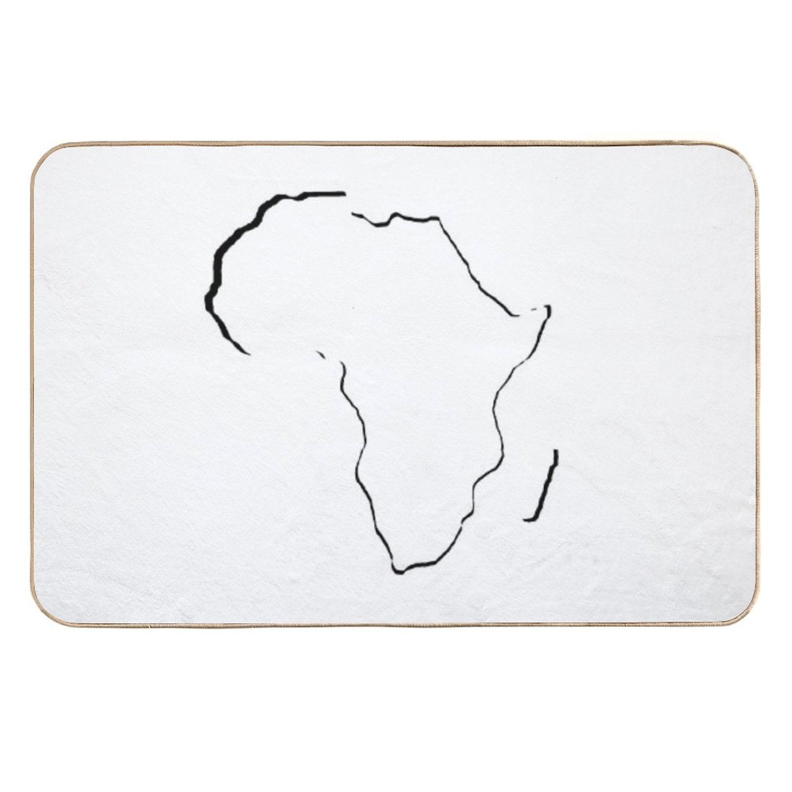 Africa, Outline Silhouette  High-Traffic Bath Mat