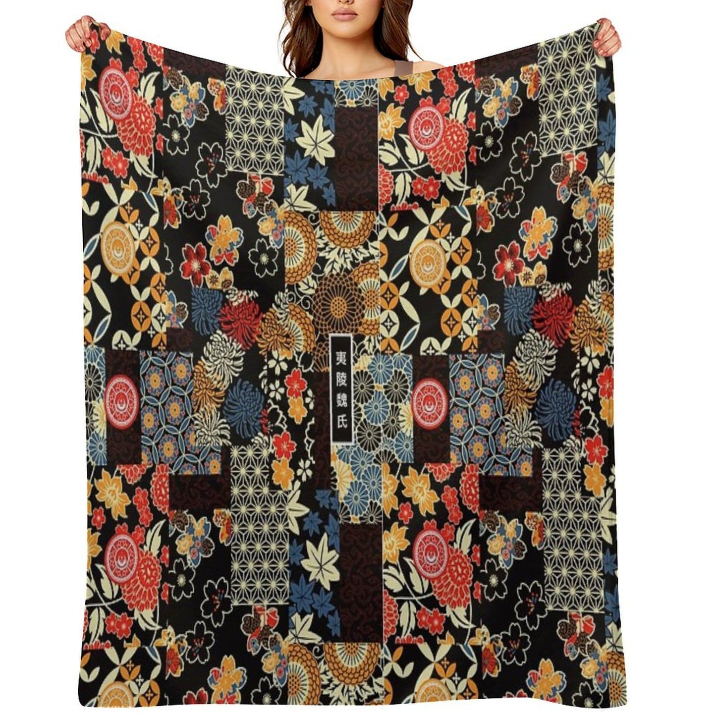 Yiling Wei Kimono [SEAMLESS] Wrinkle-free Throw Blanket
