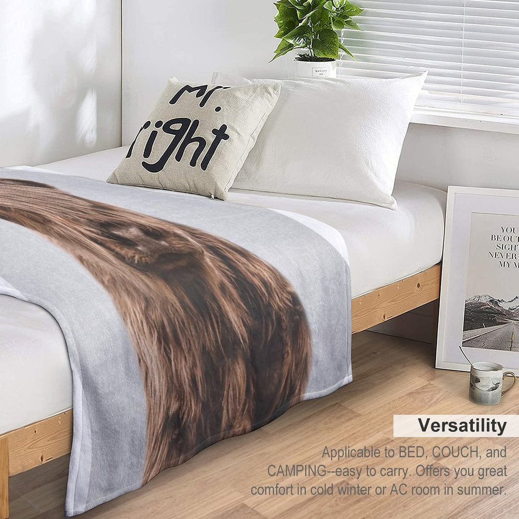 Highland Calf - Colorful Shrink-resistant Throw Blanket