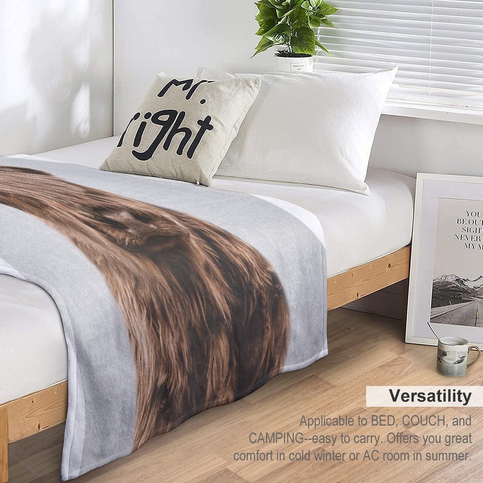 Highland Calf - Colorful Shrink-resistant Throw Blanket