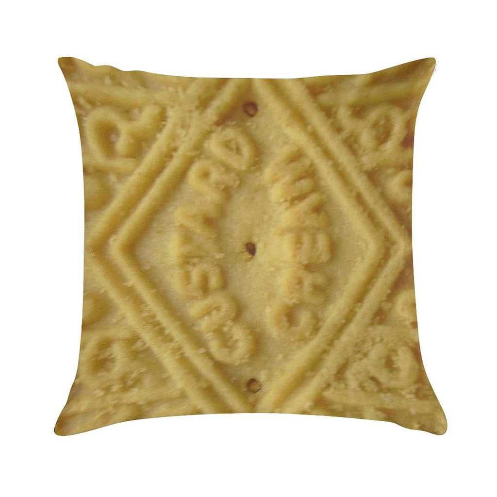 Custard Cream Soft Gift Ready Throw Pillow