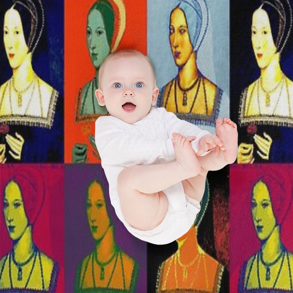 Anne Boleyn Pop Collection Machine-washable Throw Blanket