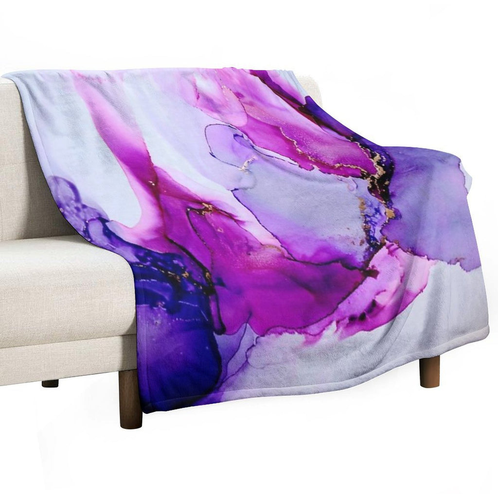 Purple Ink II Velvety-soft Throw Blanket