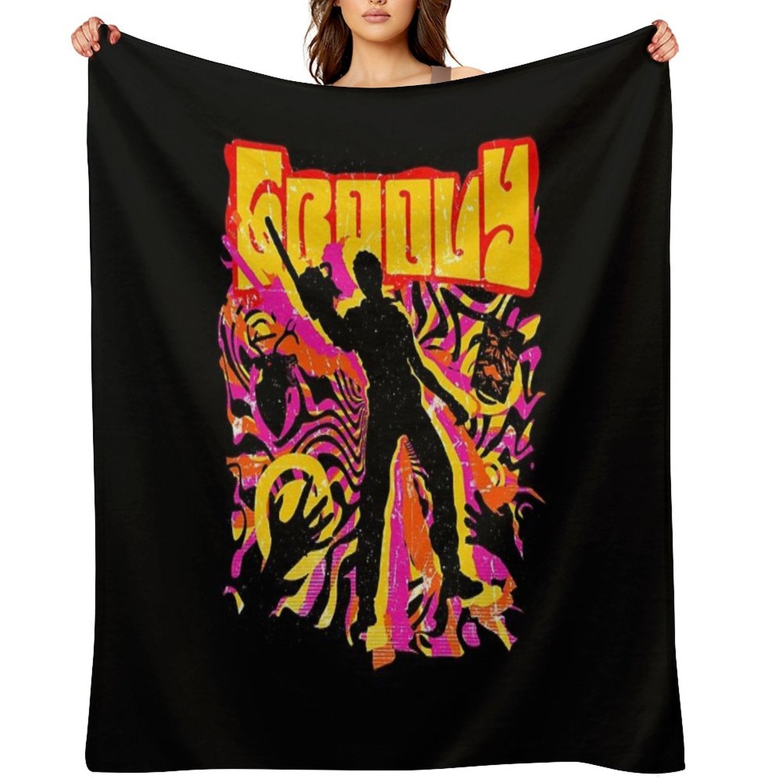 Stay Groovy - Evil Dead Sustainable Throw Blanket