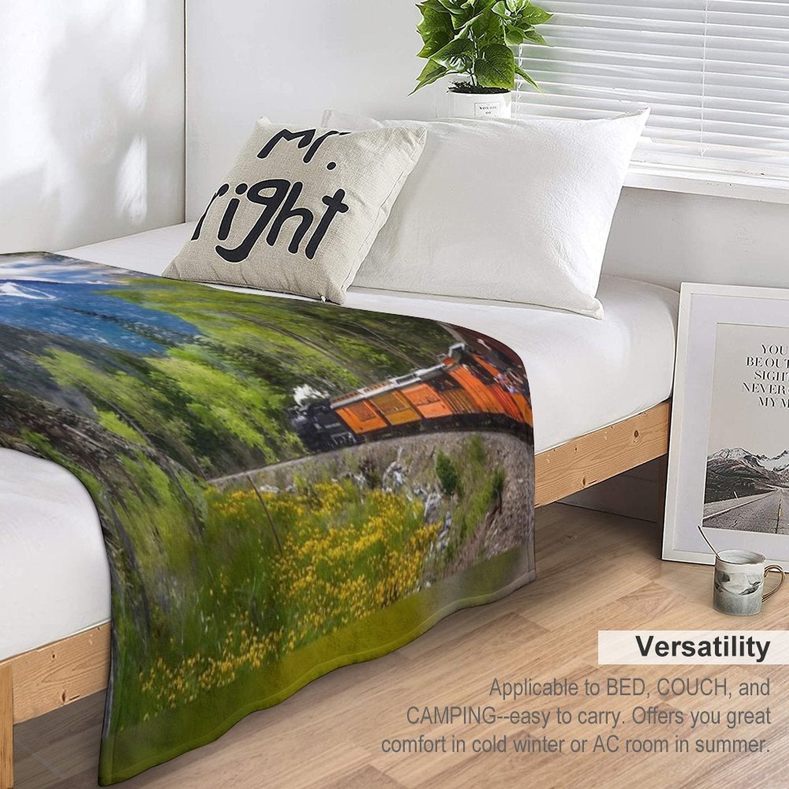 Durango & Silverton Railway Train - Colorado Sustainable Throw Blanket