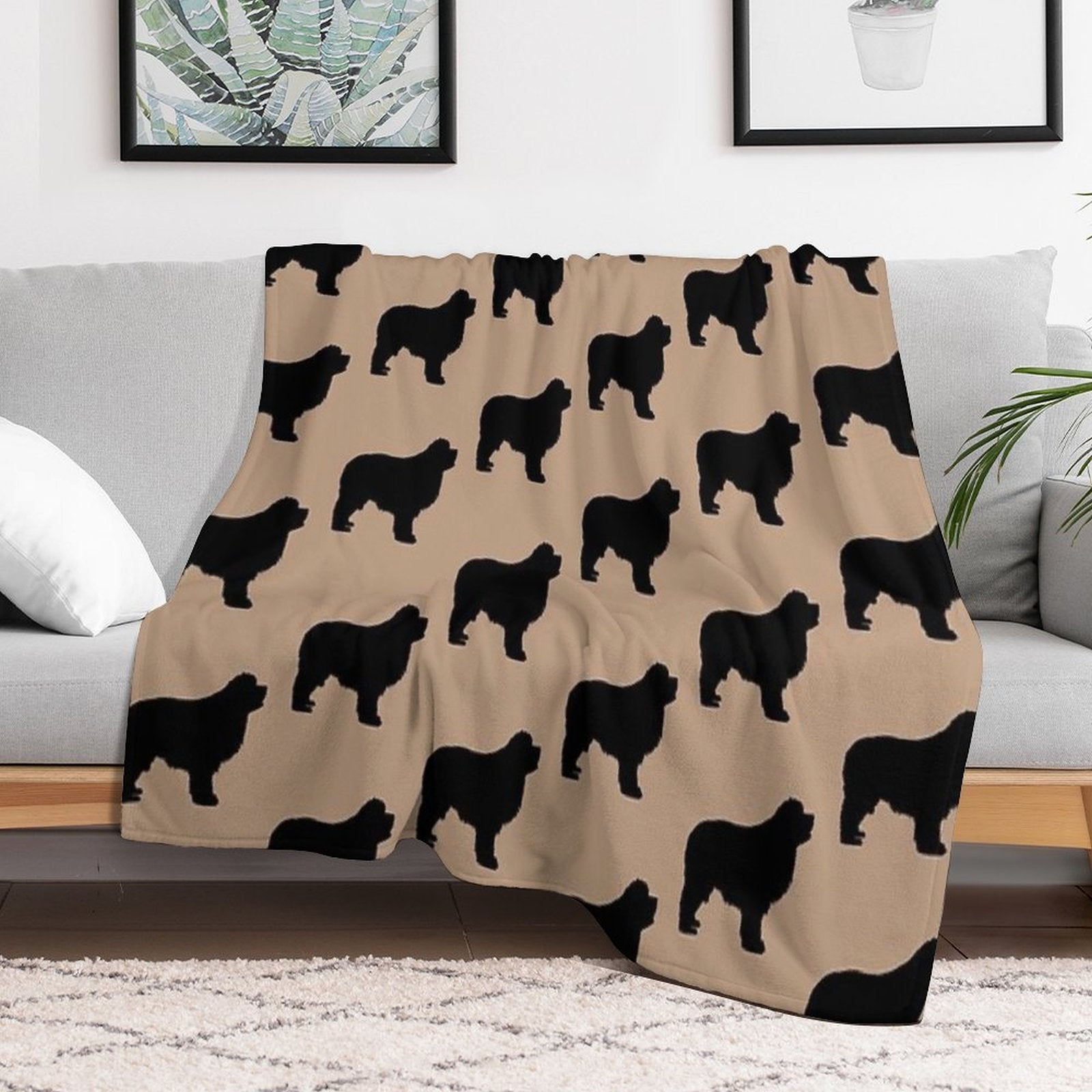Newfie Love Is Big Love Eco-conscious Throw Blanket