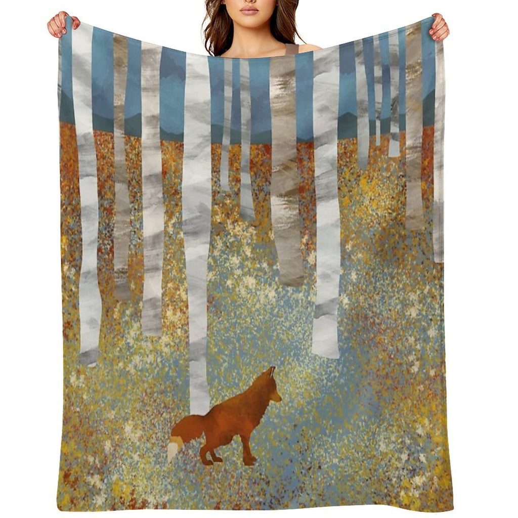 Autumn Fox Multi-functional Throw Blanket