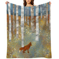 Autumn Fox Multi-functional Throw Blanket