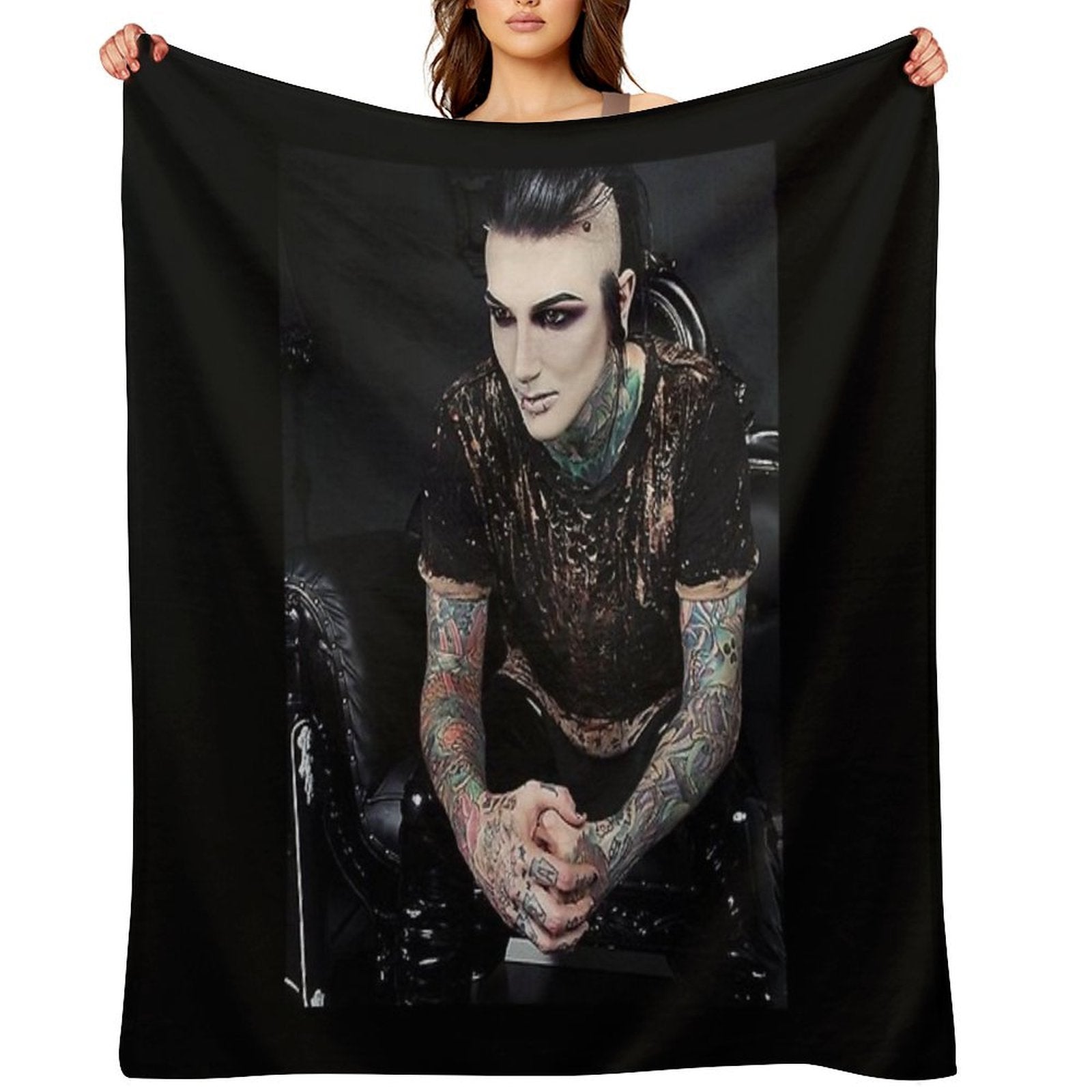 Chris Motionless Cerulli Chris Motionless Cerulli Chris Motionless Cerulli 7 Shrink-resistant Throw Blanket
