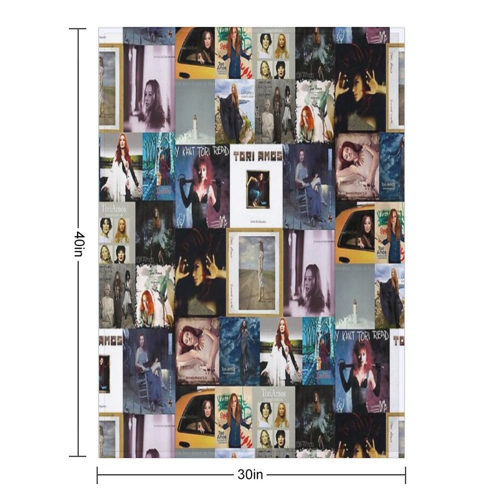 Tori Amos Album Records Collage Collection Print Gift-ready Throw Blanket